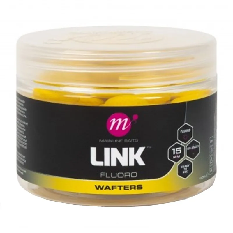 Korting Mainline Fluoro Wafters Link - 15mm - Yellow